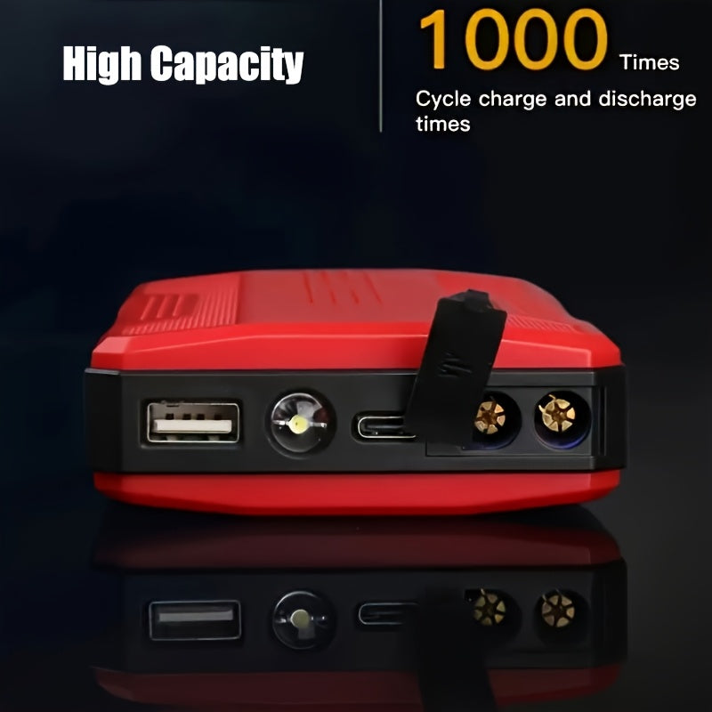 Portable Car Jump Starter Emergency Booster for Petrol Diesel Vehicles Black or Red