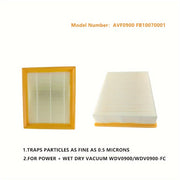 Filtro HEPA de papel plisado de reemplazo con espuma para aspiradora húmeda y seca, 1 paquete