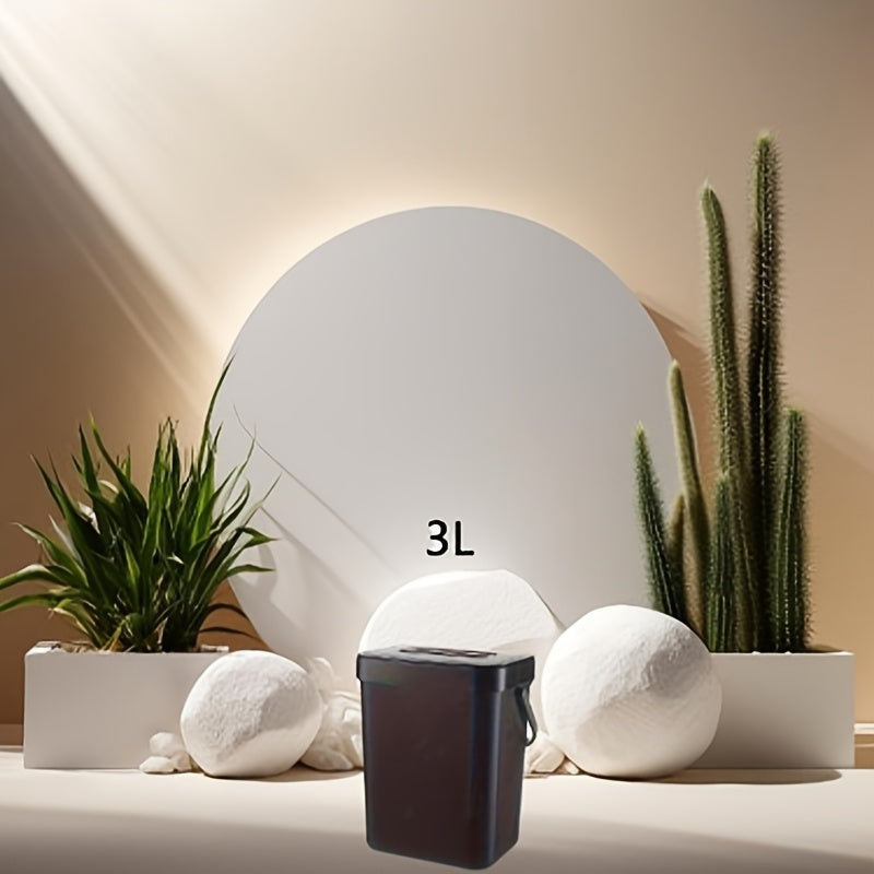 3L/5L Under Sink Trash Can with Lid Leak-Proof Plastic Bin for Kitchen Bathroom Bedroom