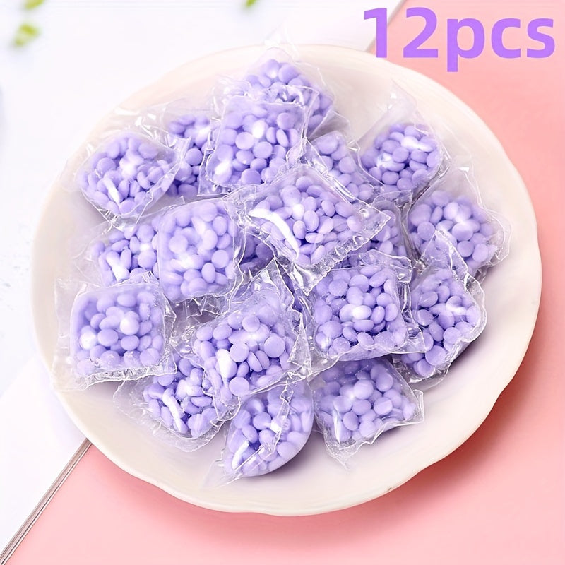 "Fragrant Pearls" kir yuvish kukuni: 12/58/98 dona, uzoq muddatli hid, bo'yoq va oqartuvchi yo'q, PET materialidan tayyorlangan.