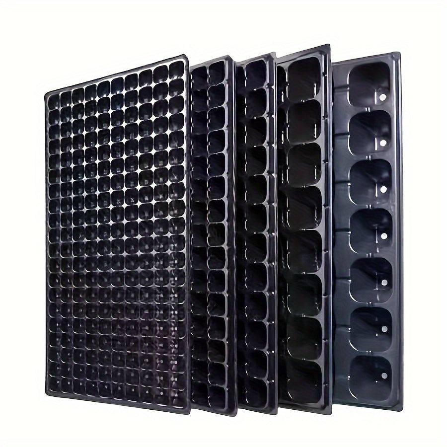 10-Pack Boho Style Seedling Trays with Drainage Holes for Garden and Balcony Planting