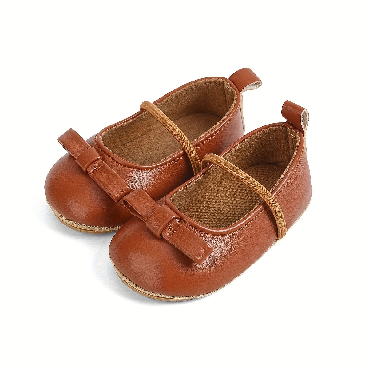 Girls Children's Ballet Flats in PU with Bow, Non-Slip Sole, Flexible, for Daily and Special Occasions