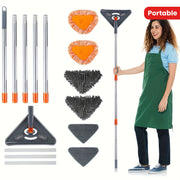 215,9 см Стена Очиститель Швабра с регулируемой ручкой и 6 тряпками для очистки потолка и стен