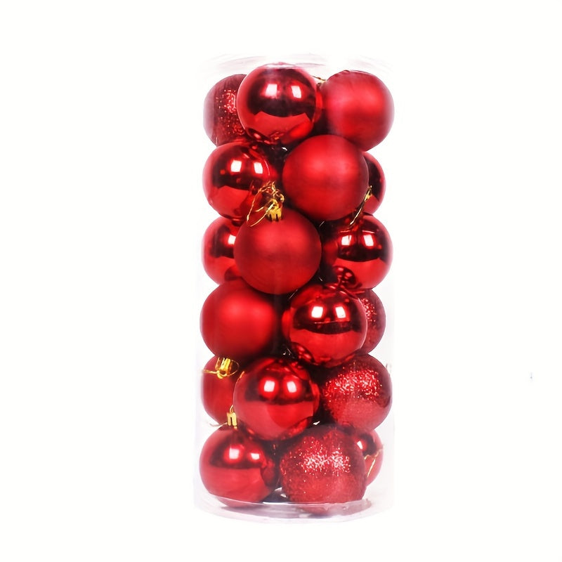Paquete de 24 bolas de Navidad irrompibles de 1.18 pulgadas para decoraciones de árbol