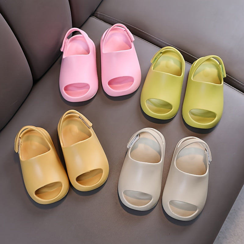 Детские тапочки-слипоны из EVA для мальчиков и девочек, для дома и улицы, повседневные, однотонные