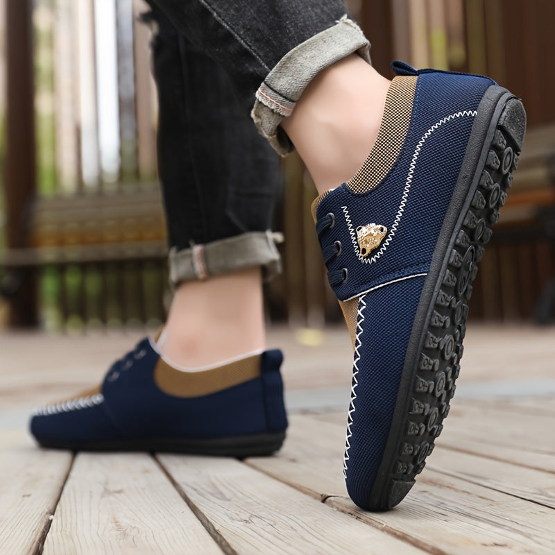 Men's Color Block Business Casual Non-Slip Dress Shoes for Outdoor Activities