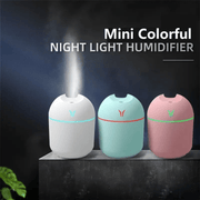 USB-Powered Essential Oil Diffuser Humidifier with Night Light Cold Mist for Home Use in White Mint Green Pink