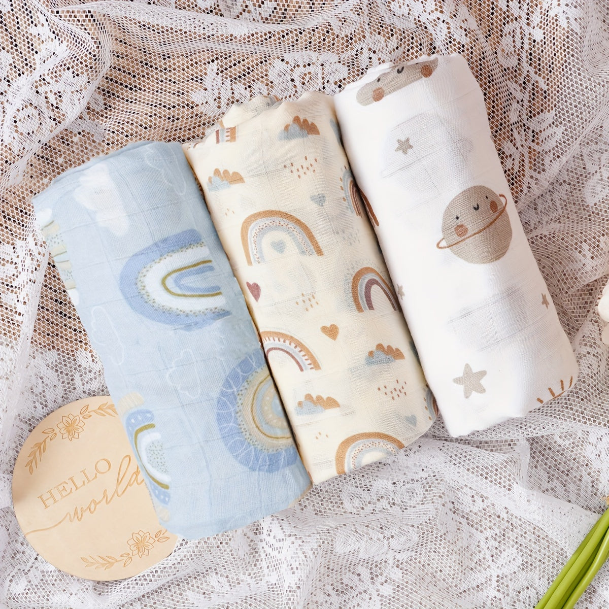 Baby Swaddle Blankets Bamboo Cotton Muslin for Newborns 0-3 Years