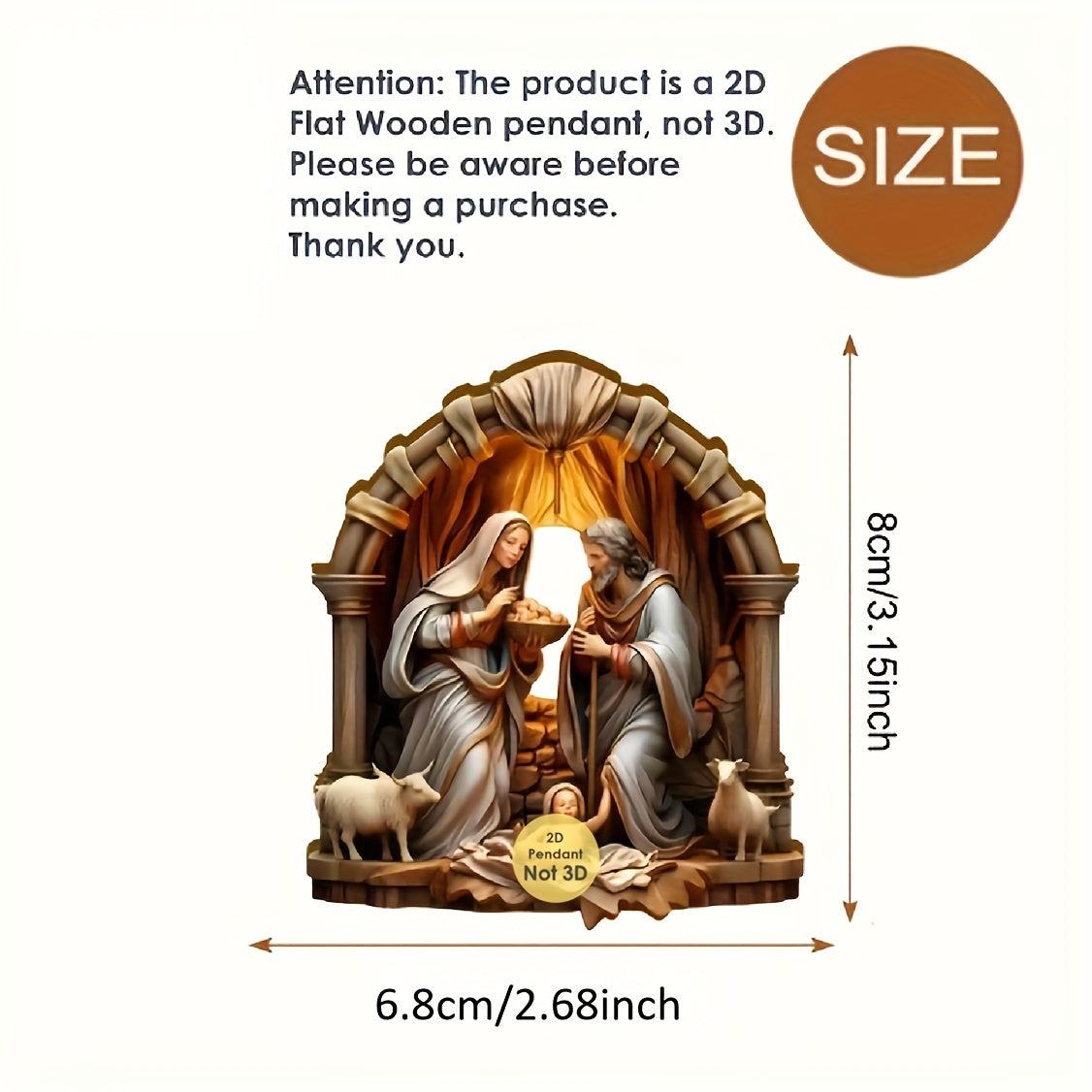 7 Christmas Scenes Wooden Yard Decor, Easy to Install, Family and Holiday Gift