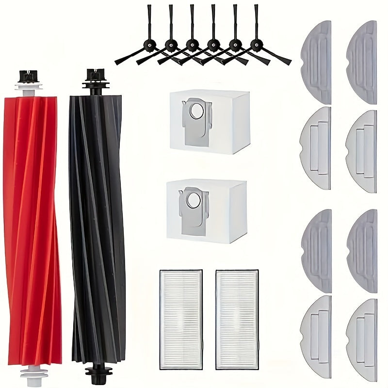 20pcs Vacuum Cleaner Accessories Kit for Roborock S8 Pro Ultra with Main Brushes HEPA Filters Side Brushes Dust Bags and Mop Pads