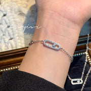 Women's Copper Bracelet with Synthetic Zirconia Elegant Jewelry for Daily Wear and Parties