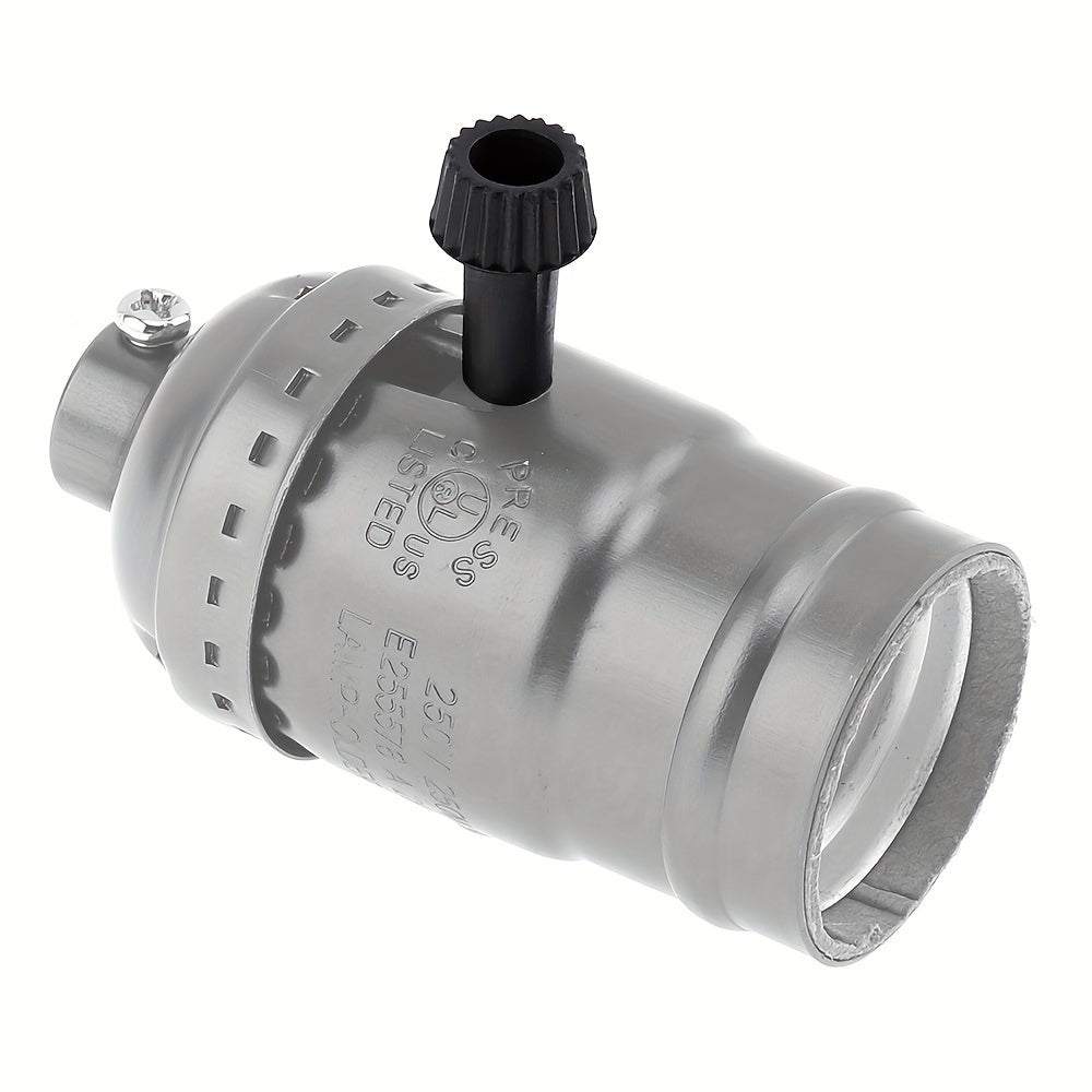 Metal Finish Lamp Rotary Switches 10-Pack No Power Source Needed