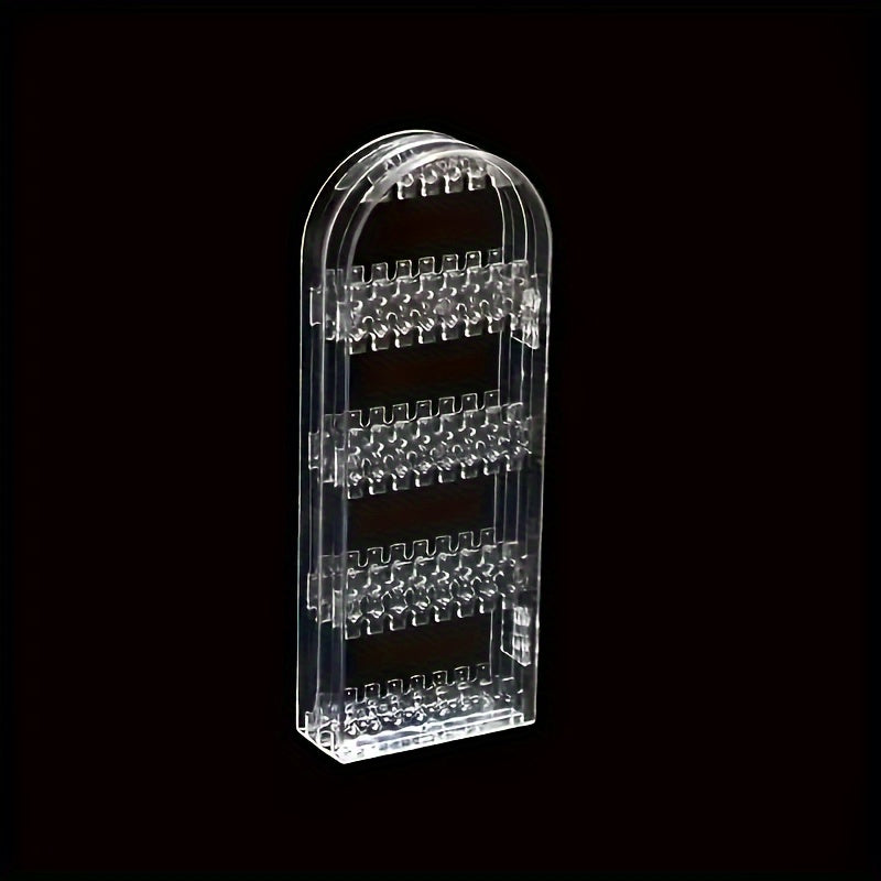 Clear Plastic Jewelry Organizer for Earrings and Necklaces Foldable Storage