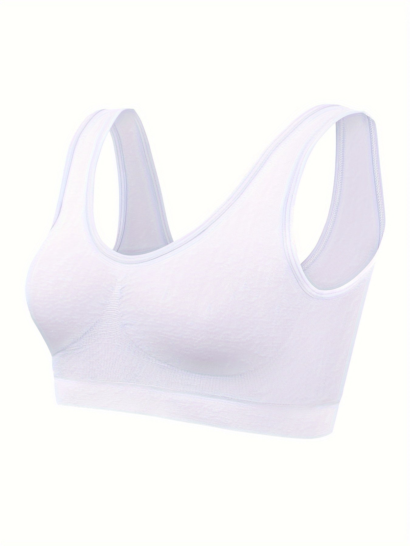 Women's Seamless Sports Bras for Yoga and Fitness Lightweight No Padding Nylon Blend