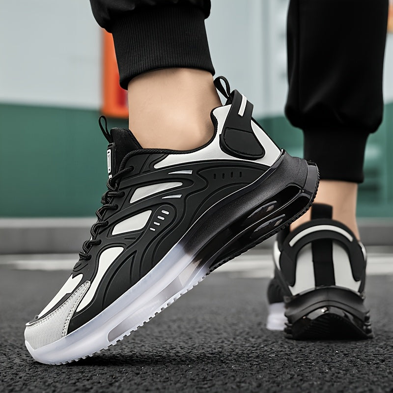 Men's Casual Sports Shoes Breathable Non-Slip Elastic Sole Lace-Up All-Season Sizes 39-47