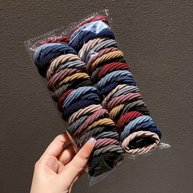 Women Seamless Elastic Hair Bands 30pcs Thick Stretchy Ponytail Holders