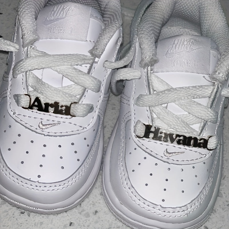 Personalized Stainless Steel Shoe Lace Charm Customizable Shoe Buckle Shoe Clips