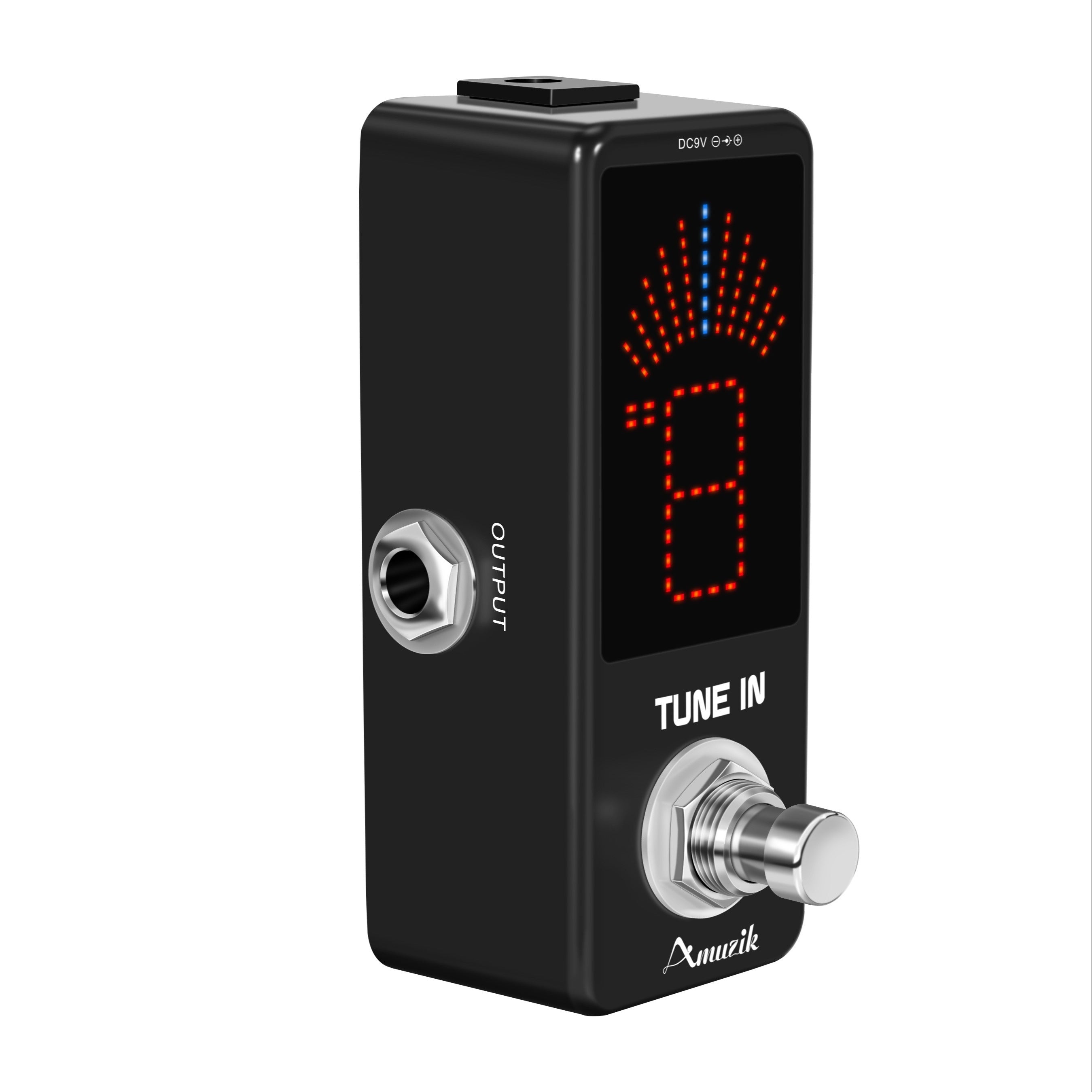Chromatic Guitar Tuner Pedal with True Bypass and ±1 Cent Accuracy for Electric Guitar and Bass
