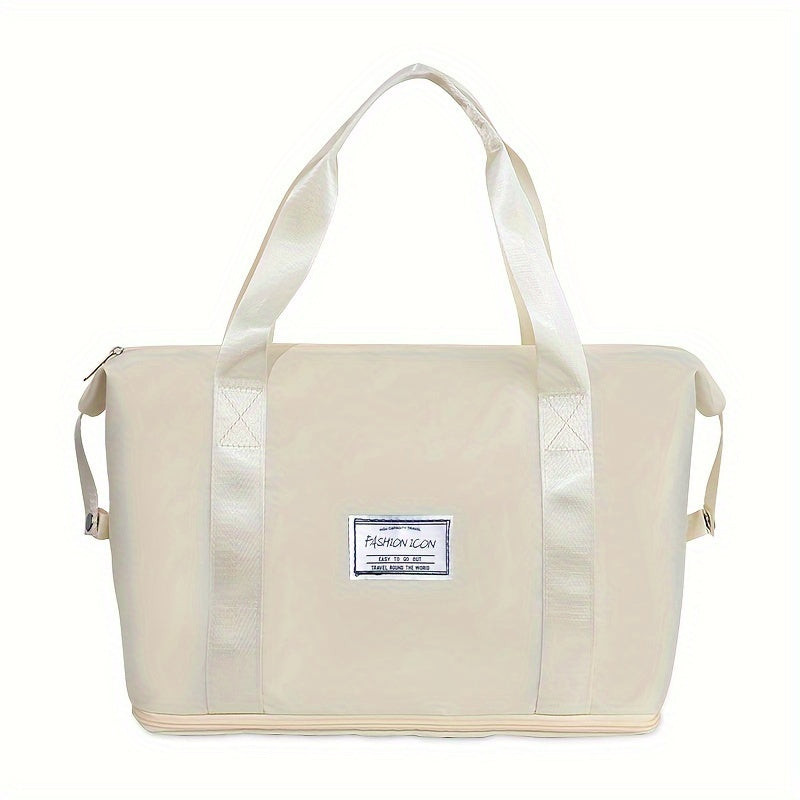 Women's Polyester Duffel Bag Set with Toiletry Bag Shoe Compartment Wet Pocket and Multiple Compartments