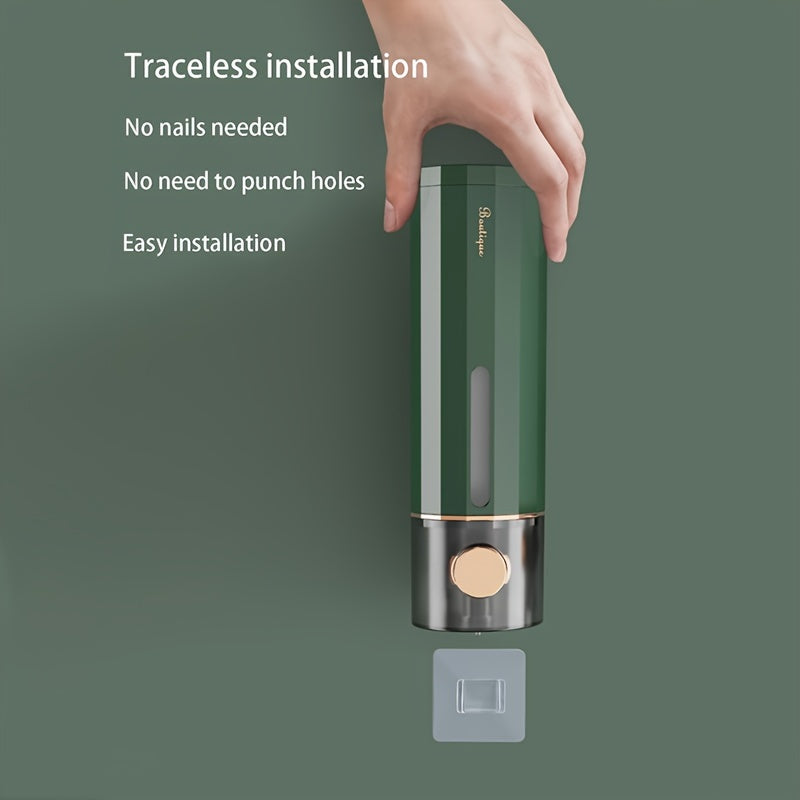 Wall-Mounted Plastic Soap Dispenser for Bathroom Hand Sanitizer and Shampoo