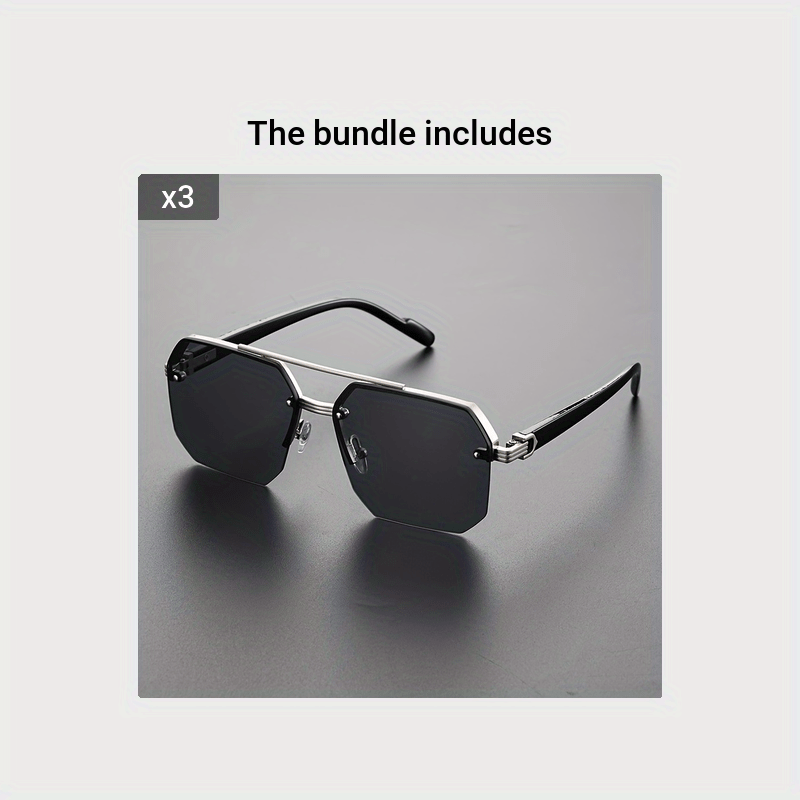 Casual Men Pilot Glasses Metal Frame PC Lenses Fashion Eyewear