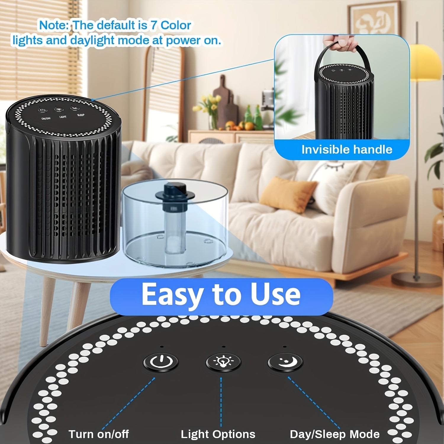 Kichik uy uchun namlikni olib tashlovchi qurilma, yotoq xonasi va shkaf uchun, jim, kompakt, namlikni yutuvchi