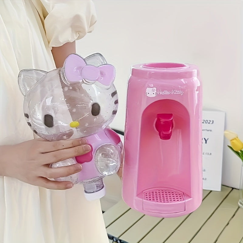 Mini Hello Kitty Water Dispenser Plastic Cartoon No Electricity Holds 8 Cups