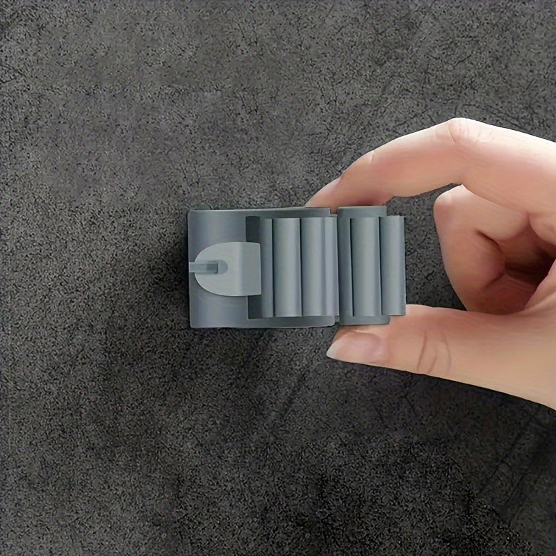 Self-Adhesive Wall Hooks for Brooms Mops and Tools Waterproof Non-Slip Organizer for Home Bathroom Kitchen Garden Garage