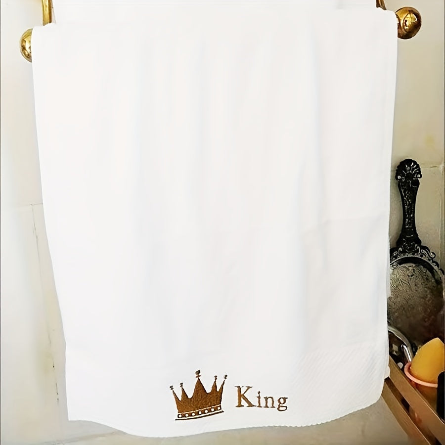 Cotton Bath Towels Soft Absorbent Embroidered for Household and Hotel Use