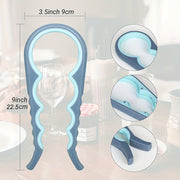 Multifunctional 5-in-1 Jar Bottle Can Opener Set Rubber Grip Kitchen Tool