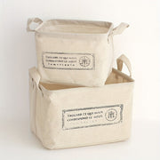 Linen Fabric Storage Basket for Desk and Wardrobe Diapers and Supplies