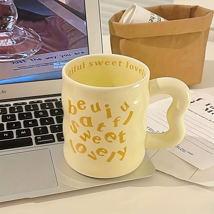 Cartoon Ceramic Mug for Kids Dishwasher Safe Reusable Insulated Gift