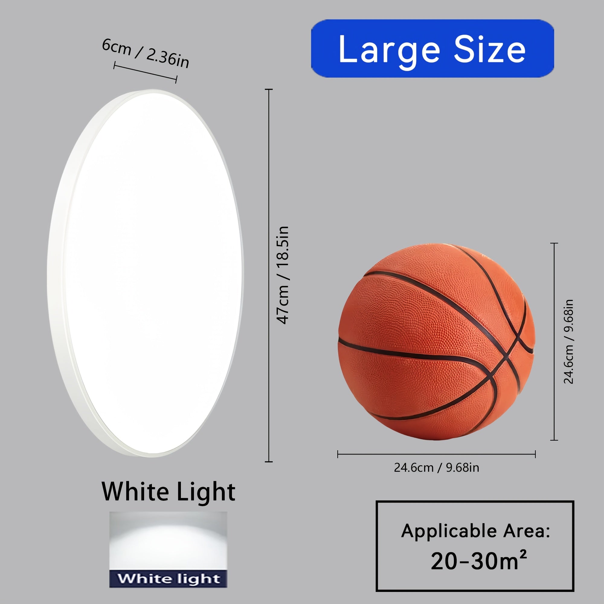 Ultra-Thin Round LED Ceiling Light Black White for Living Room Bedroom Kitchen