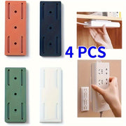 Ganchos de pared autoadhesivos para almacenamiento organizado sin marcas ni daños, pack de 4