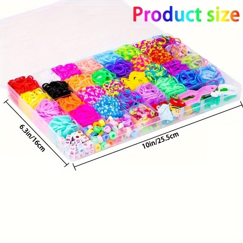 Plastic Jewelry Loom Kit with 40 Grids and 32 Colors for Crafting