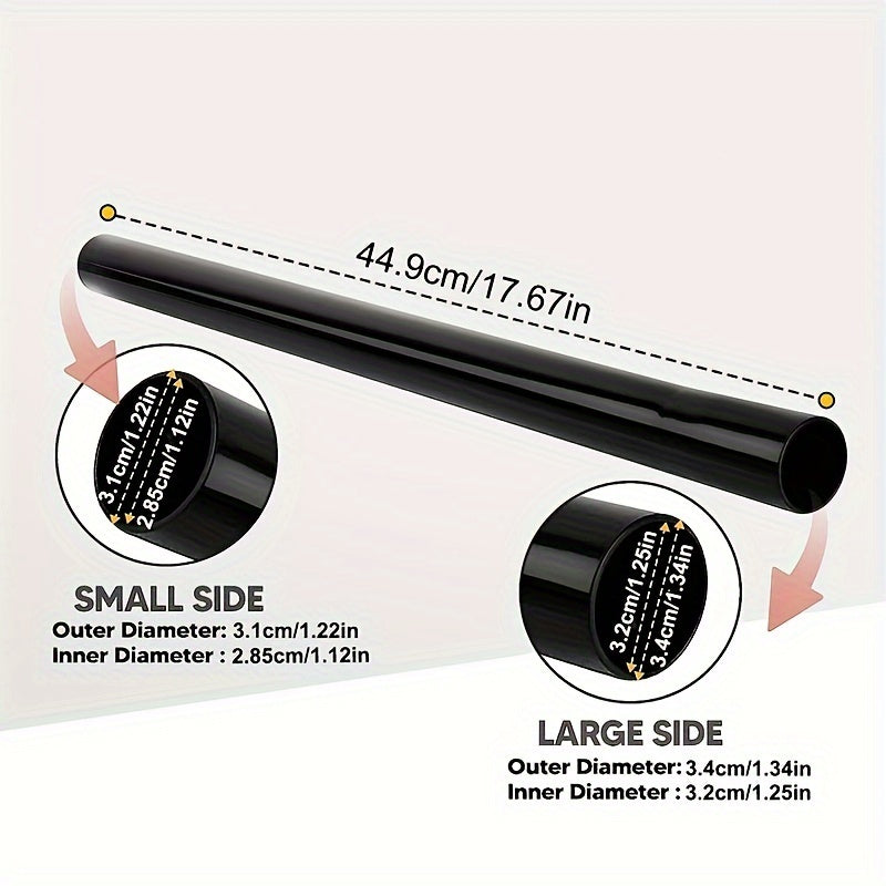 Set of 3 Plastic Vacuum Extension Wands 1.25 Inch Diameter Adjustable Length