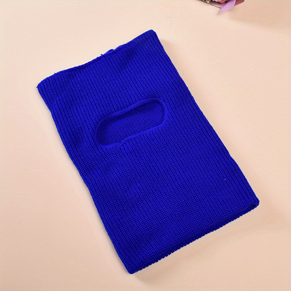 Winter Sports Face Mask with Knitted Single Eye Slot Candy Colors Warm Neck Protector