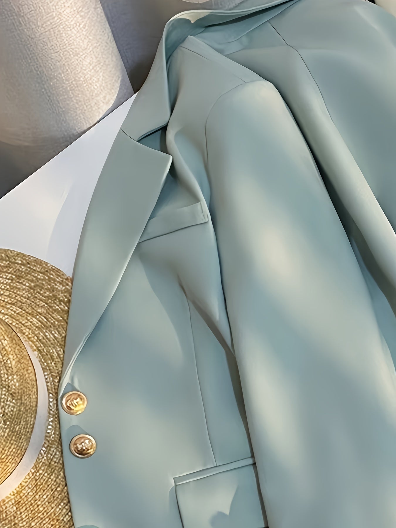 Chaqueta de traje de poliéster de color sólido de estilo coreano de alta gama para mujer en primavera