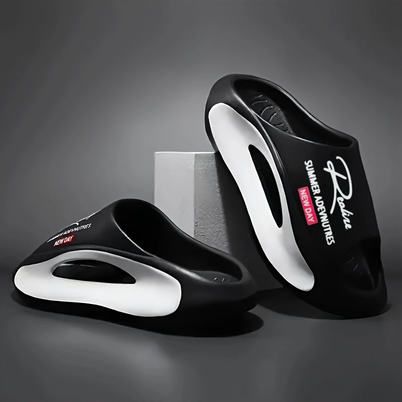 Men's EVA Indoor Slides Casual Non-Slip Open-Toe Slippers with Arch Support