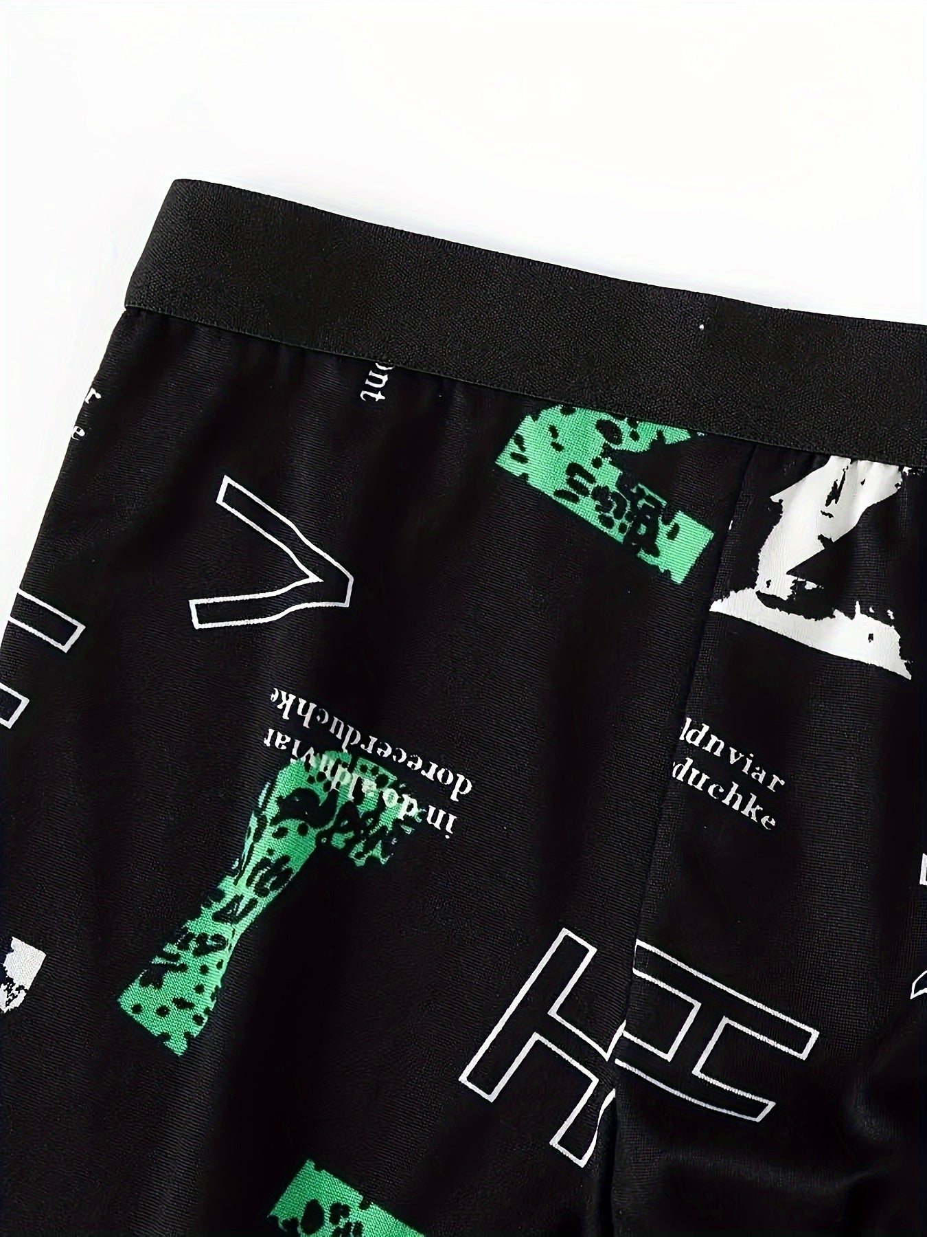 Erkaklar modasi harf naqshli sport ichki kiyimlari, nafas oladigan va qulay.