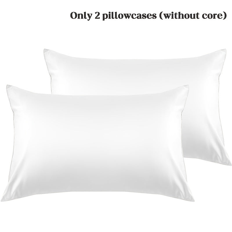 2 ta yostiq qopqog'i, bir rangda, yumshoq va qulay polyester materialidan tayyorlangan, konvert yopilishi bilan, yuvish mashinasida tozalash oson, 90gsm, yotoqxona, mehmonxona yoki mehmonxona to'shagi uchun ideal.