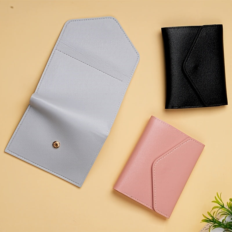 Легкий трехслойный кошелек из ПУ для девочек и взрослых с застежкой-молнией и карманом для быстрого доступа