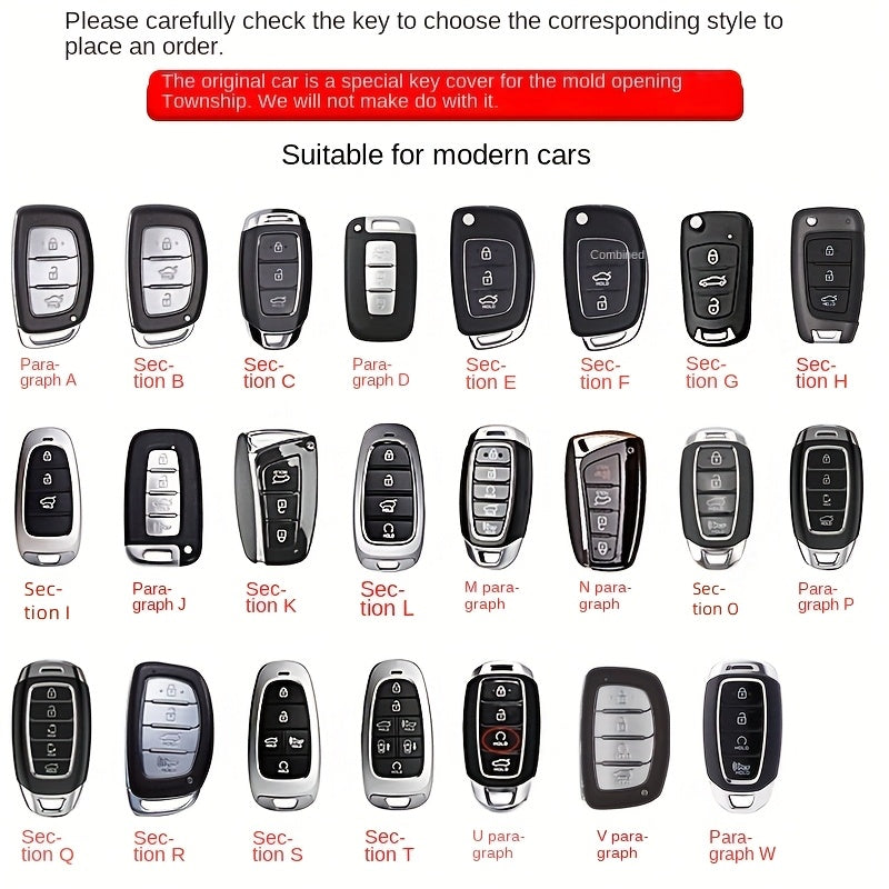 Car Key Cover Ring Protector Shell for Hyundai Kia Vehicles