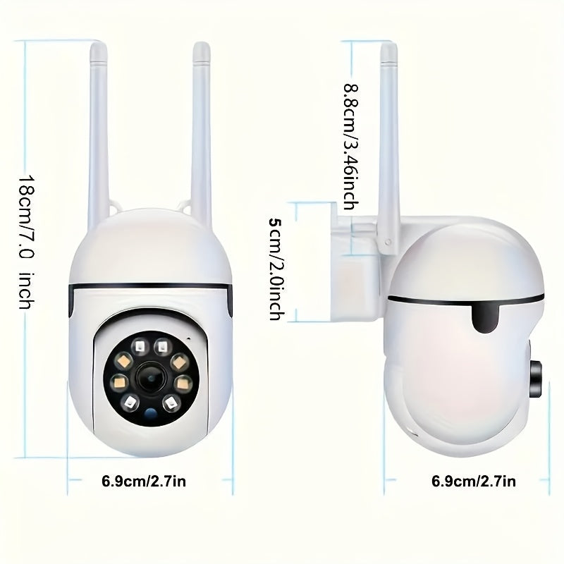 Indoor Security Camera 1080P Night Vision PIR Motion Detection 360 Degree Pan Tilt Zoom Wi-Fi