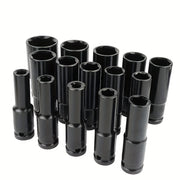 10 Pack Deep Drive Impact Wrench Socket Set 8-17mm Carbon Steel Auto Repair
