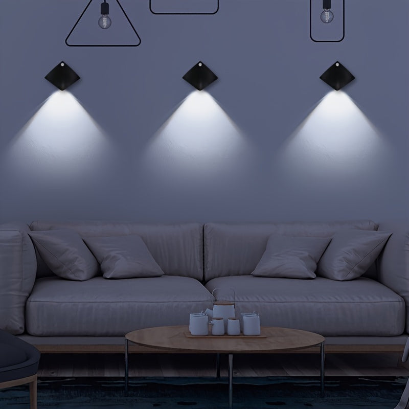 Modern Manta Ray Motion Sensor Wall Light LED Night Lamp Rechargeable Battery for Bedroom Living Room