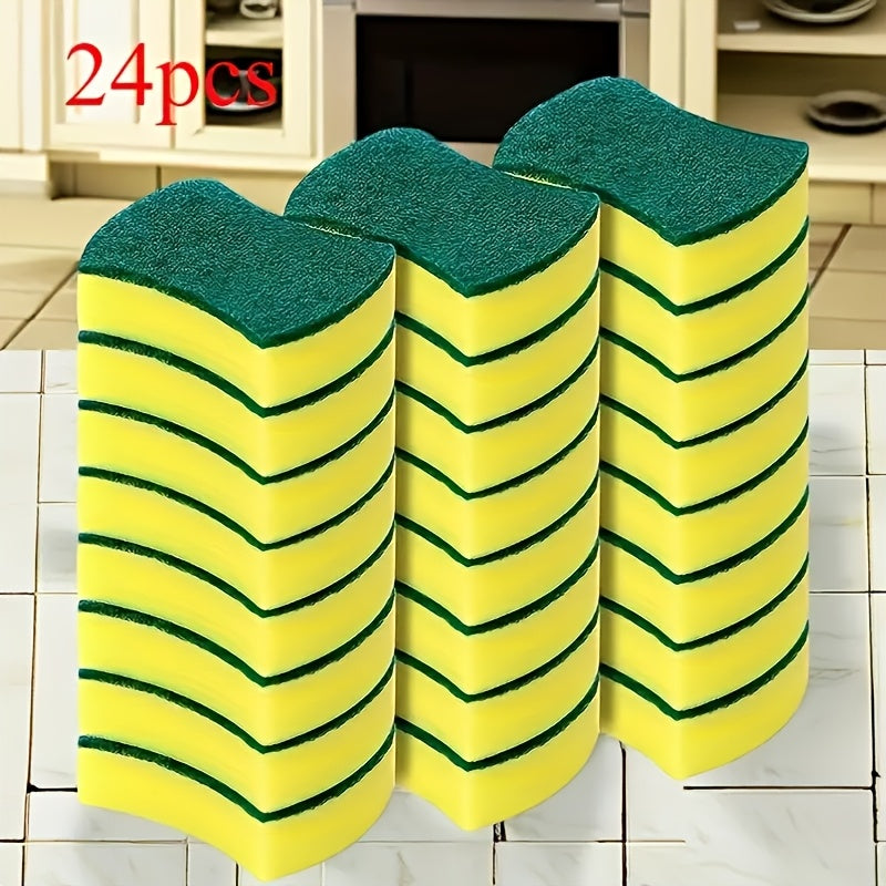 12 or 24 Pack Multifunctional Kitchen Cleaning Sponges with Double-Sided Scrubbing Pads