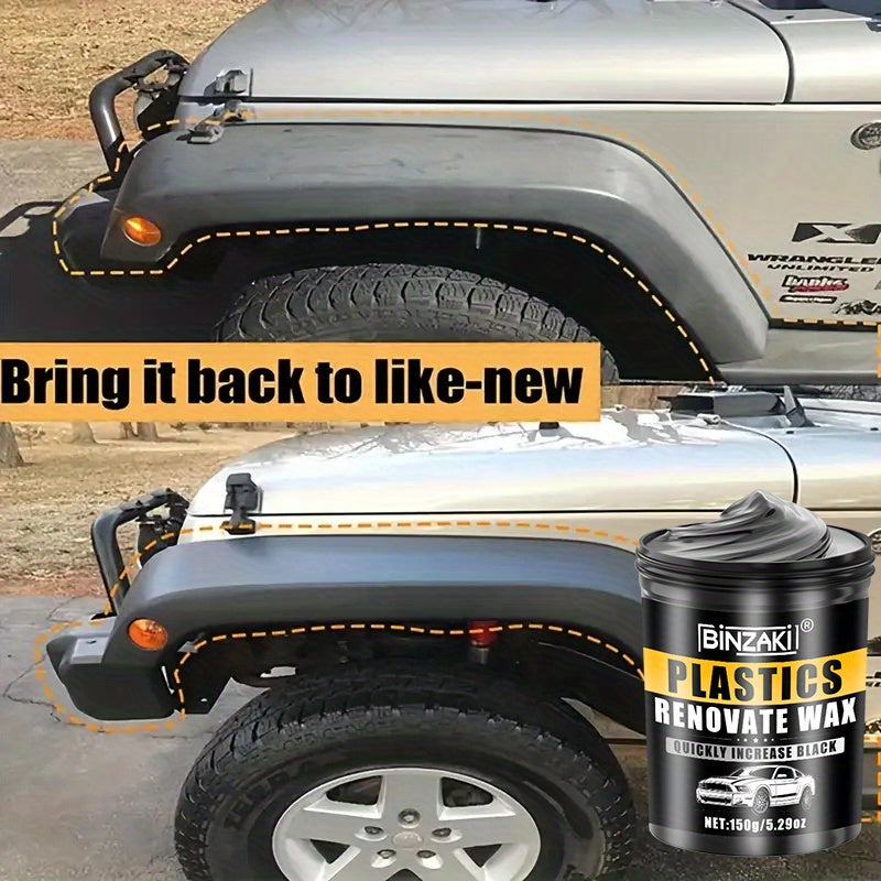 Plastic Restorer for Car Bumpers and Dashboards Deep Gloss Black