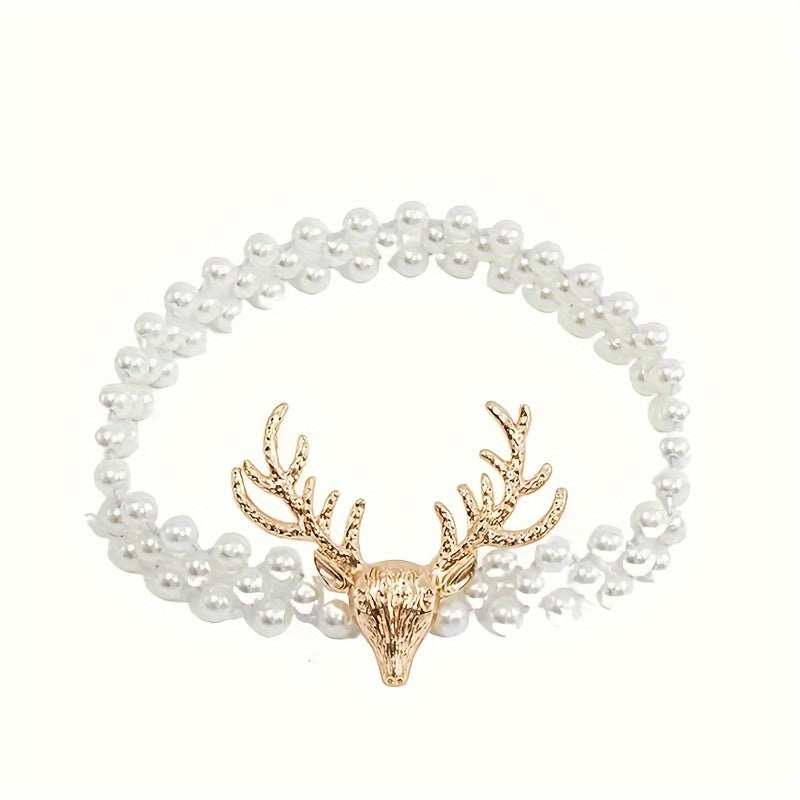 Golden Deer and Pearl Curtain Tiebacks Adjustable Elegant Home Decor