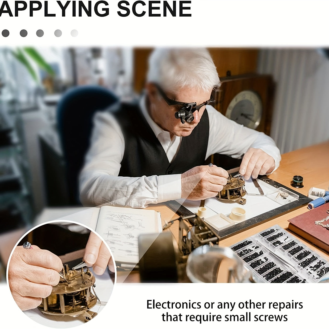 Micro Repair Screw Set for Glasses Watches Jewelry, 540pcs with Screwdriver